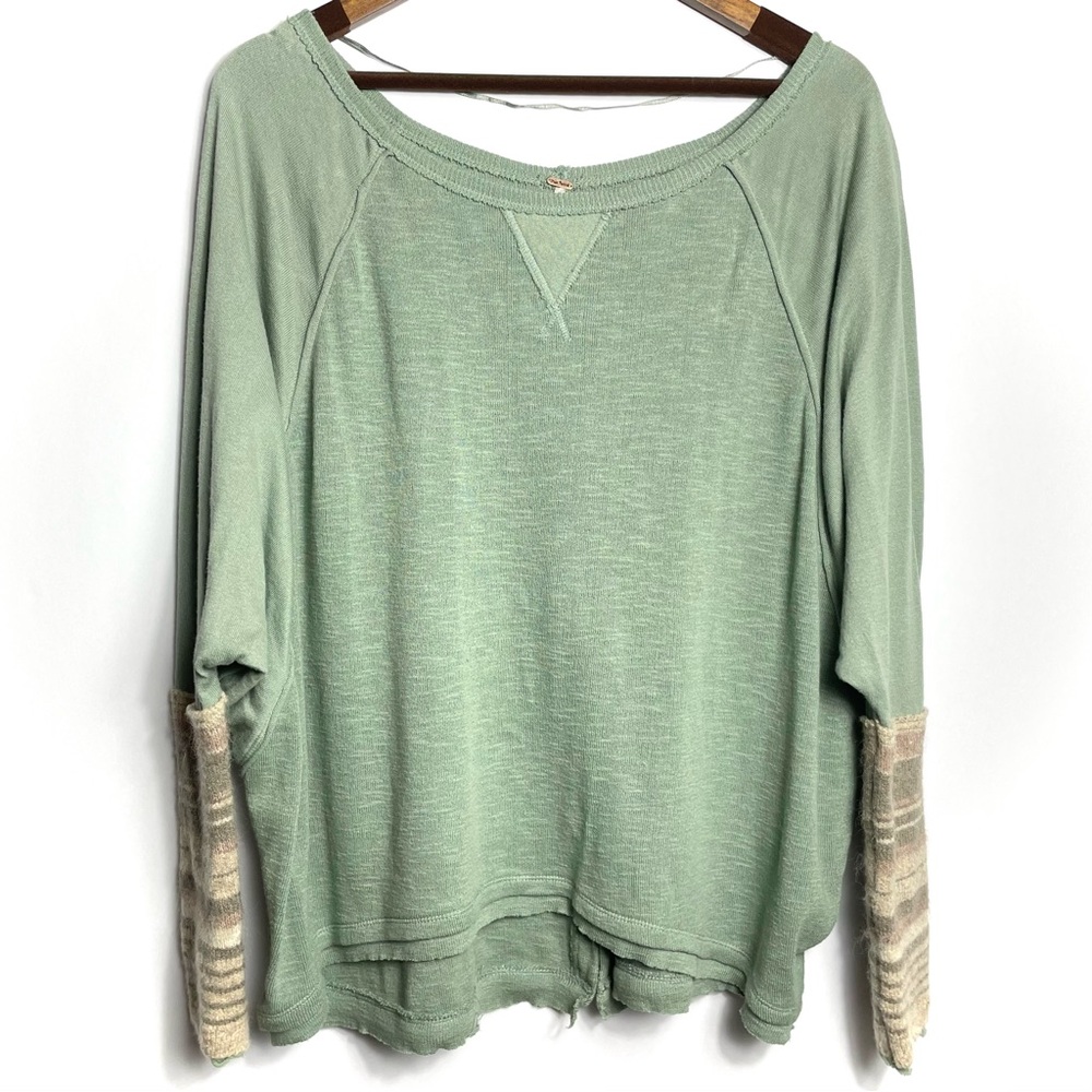 Free People Wool Cuff oversized slouchy long sleeve, Small